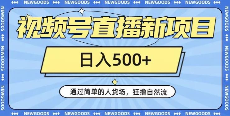 视频号直播新项目，通过简单的人货场，狂撸自然流，日入500+【260G资料】-大熊网创
