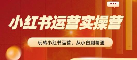 2024小红书运营实操营，​从入门到精通，完成从0~1~100-大熊网创