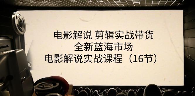 电影解说 剪辑实战带货全新蓝海市场，电影解说实战课程(16节-大熊网创