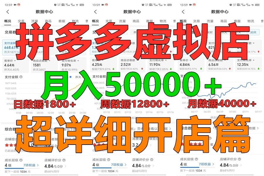 拼多多虚拟电商训练营月入40000+你也行，暴利稳定长久，副业首选-网创星球