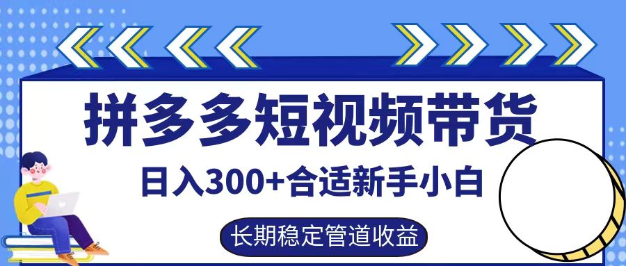 拼多多短视频带货日入300+，实操账户展示看就能学会-网创星球