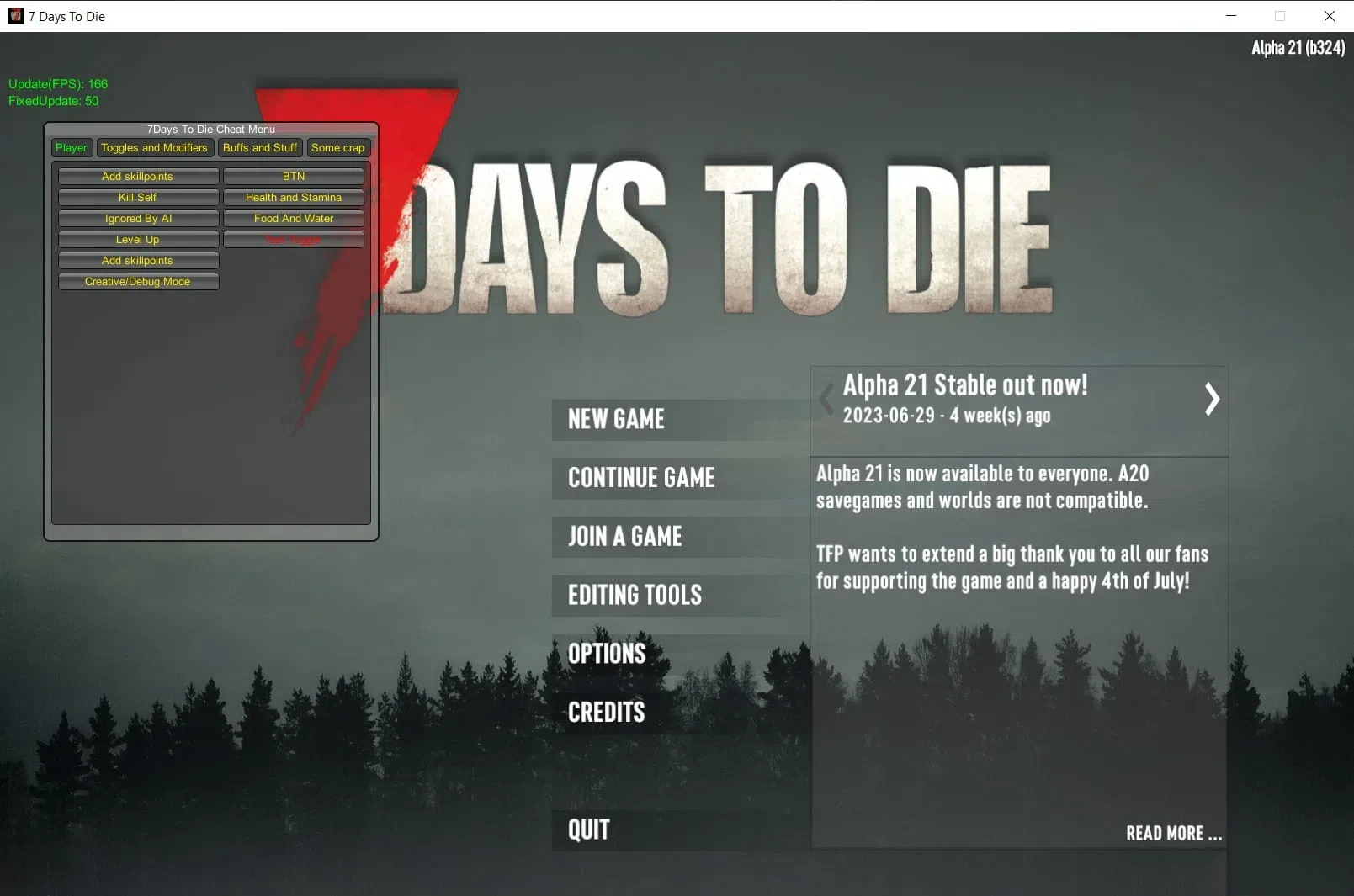 7 Days to Die 七日杀多功能修改器 v1.1.3.105 免费版-大熊网创
