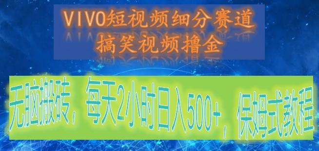 VIVO短视频细分赛道，搞笑视频撸金，无脑搬砖，每天2小时日入500+，保姆式教程-大熊网创