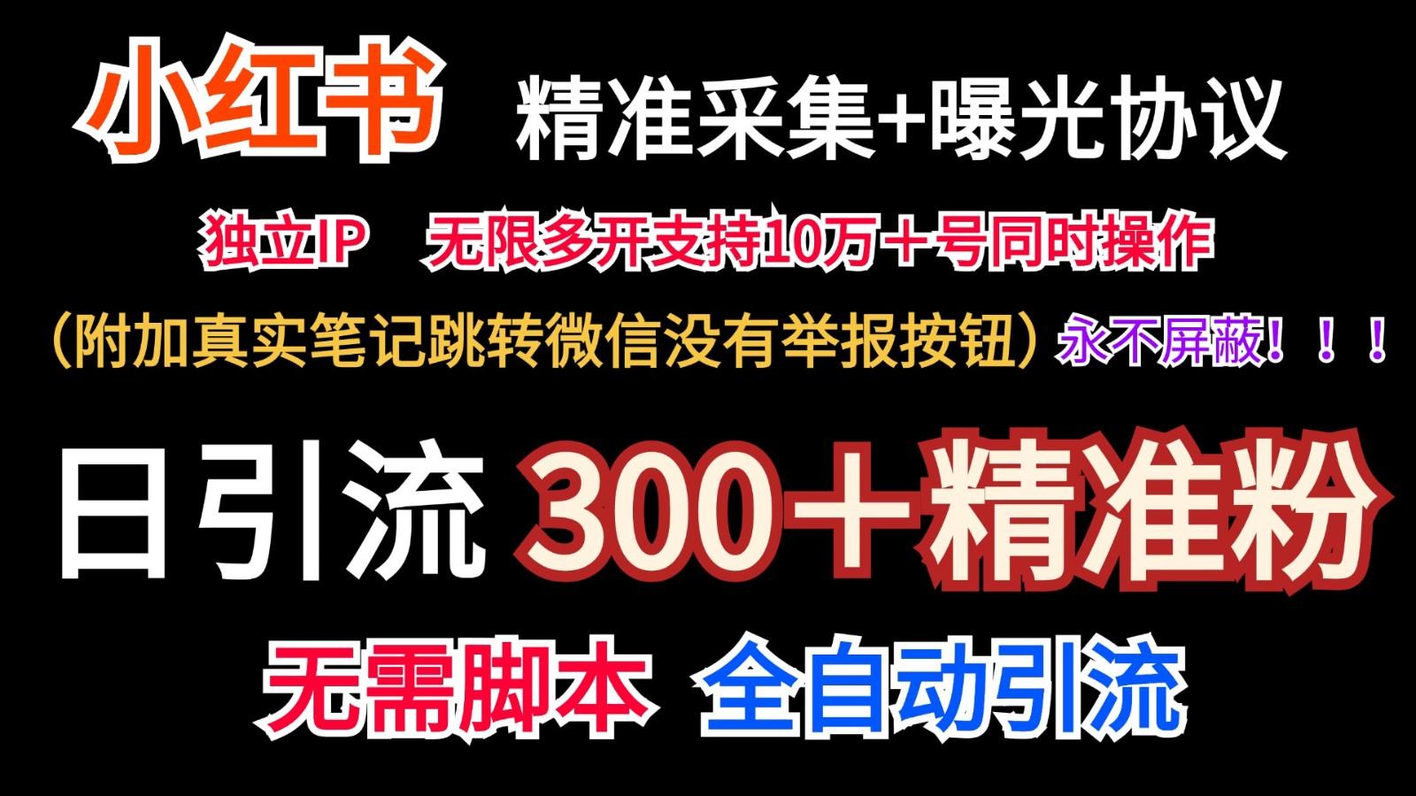 小红薯精准采集＋无限曝光＋真实笔记跳转微信，永不屏蔽(日引300＋精准粉)-大熊网创