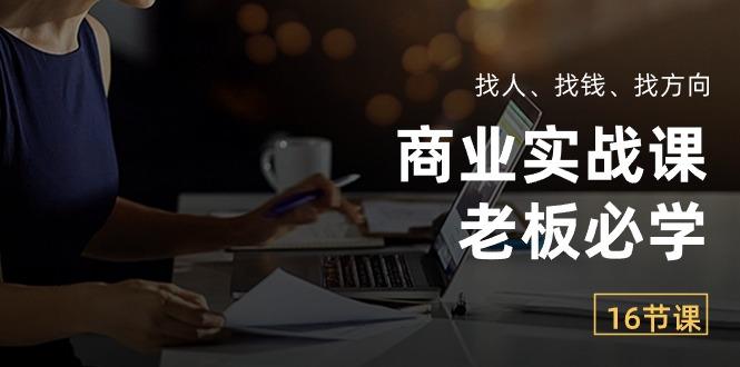 商业实战课【老板必学】：找人、找钱、找方向(16节课-大熊网创