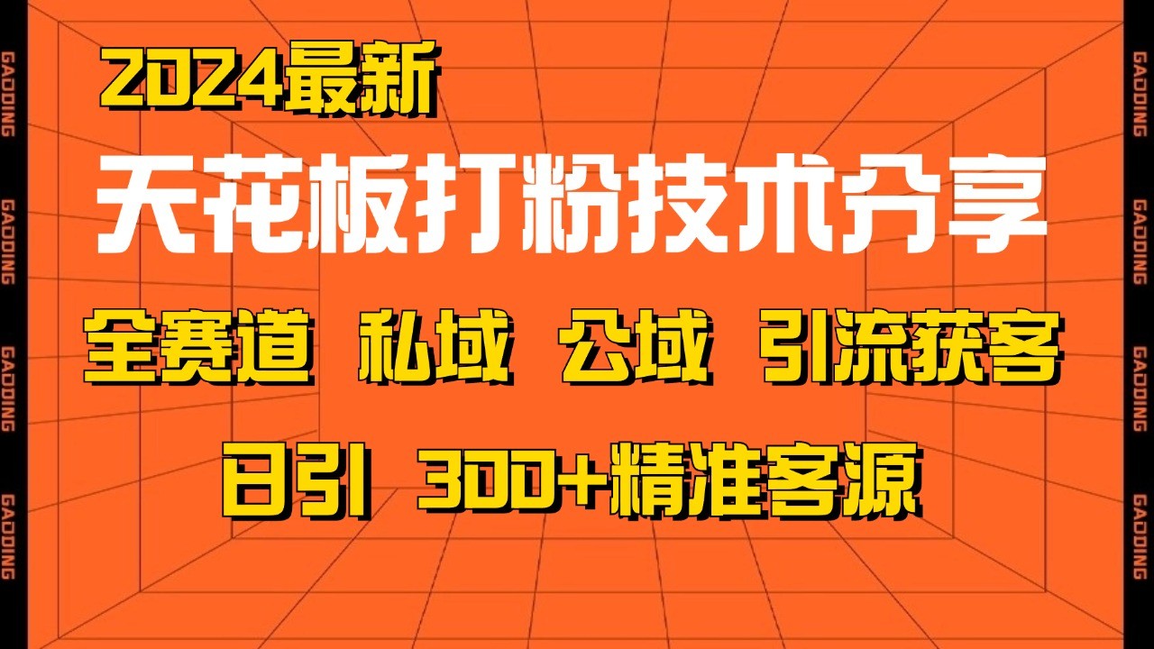 天花板打粉技术分享，野路子玩法 曝光玩法免费矩阵自热技术日引2000+精准客户-大熊网创