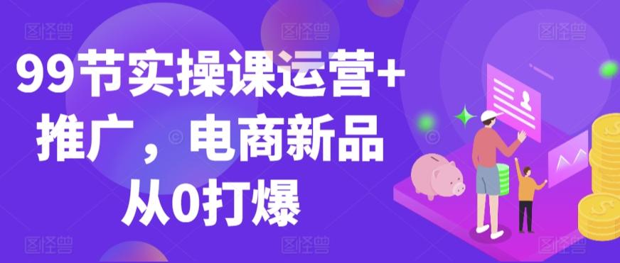99节实操课运营+推广，电商新品从0打爆-大熊网创